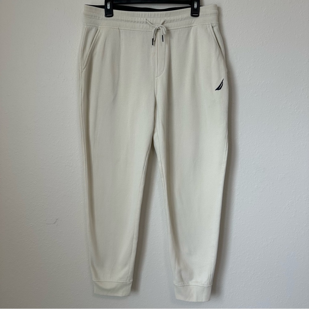 Men’s Nautica Cream Jogger Sweatpants Lg